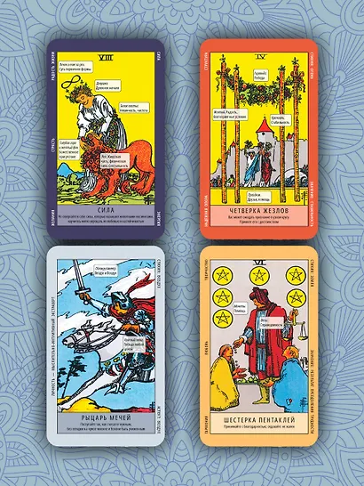 Таро-обучение. Классический Уэйт. Подсказки на картах + расклады. Набор таролога-практика - фото 8