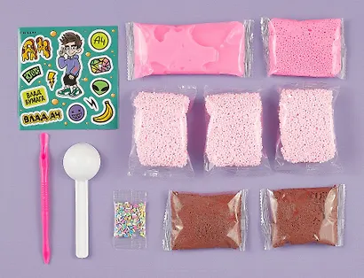 Игрушка для детей модели Slime Лаборатория Пранк Влад А4 "Десерт пончик" - фото 5