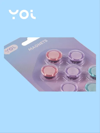 Магниты Yoi, Pastel, прозрачные 20 мм 7 штук - фото 3