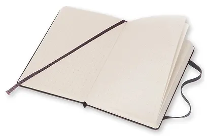 Книга для записей А5, 120 листов в точку "Classic Large", черная, жесткая обложка, резинка, Moleskine - фото 5