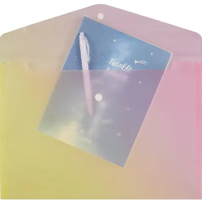 Папка-конверт А4 на кнопке "Aurora Borealis", ассорти - фото 2