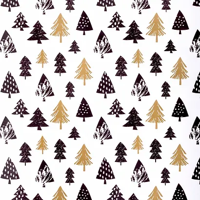 Бумага упаковочная 70*100см "Black.Gold.Whitel" НГ,инд.уп., ассорти - фото 4