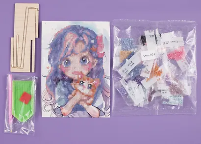 Алмазная мозаика 15*20 детская (неполное заполнение) "Домашний любимец" - фото 4