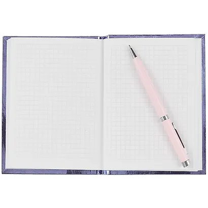 Записная книжка А6 112л кл. "Color shine. No 6" интегр.обл., твин-лак, печать по металлиз.пленке - фото 3