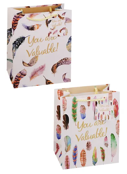 Пакет подарочный бумажный А5 "You are valuable", женский - фото 2
