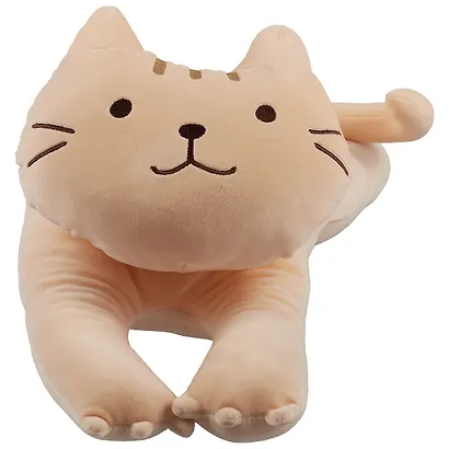Мягкая игрушка Кот бежевый в полосочку на животе (60 см) - фото 3