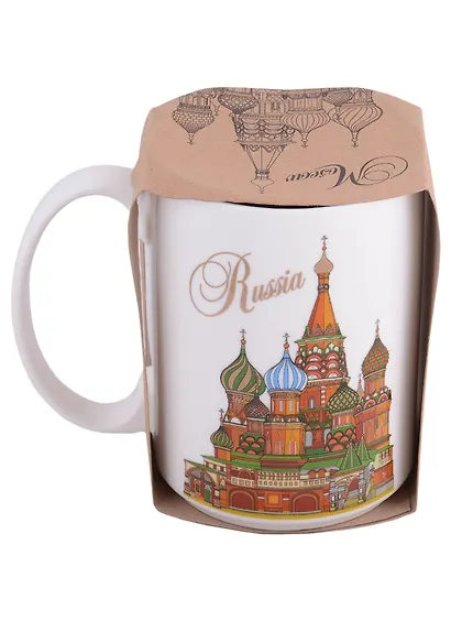 Кружка Москва ХВБ-Спасская башня 500мл фарфор цв.рисунок (060-50-19-21-CL) - фото 3