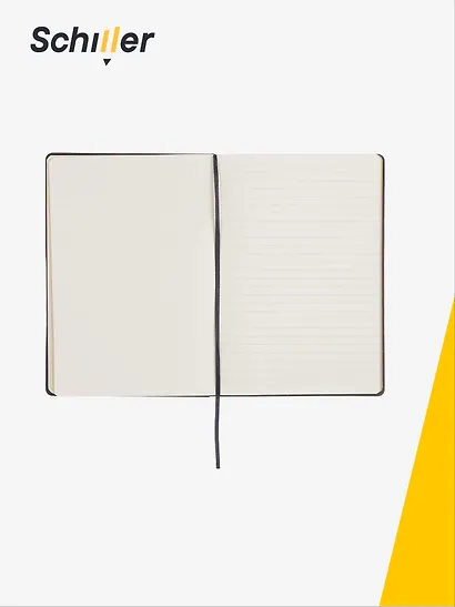 Книга для записей А5, 96 листов, нелинованная/в линейку, черная, Schiller - фото 3