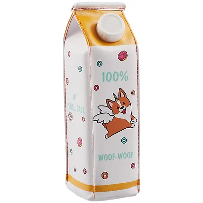 Пенал «Пакет молока. Корги-единорог», 6 х 20 см - фото 1
