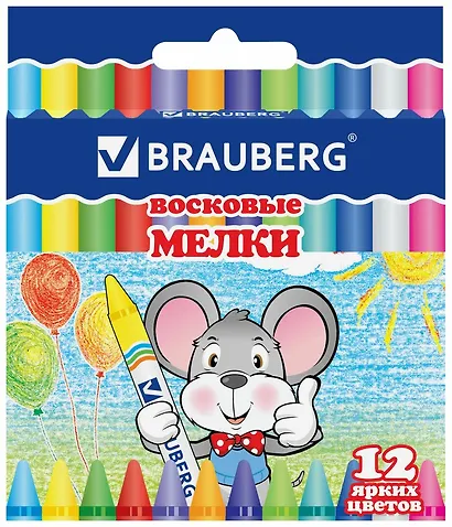 Мелки восковые 12цв BRAUBERG - фото 3