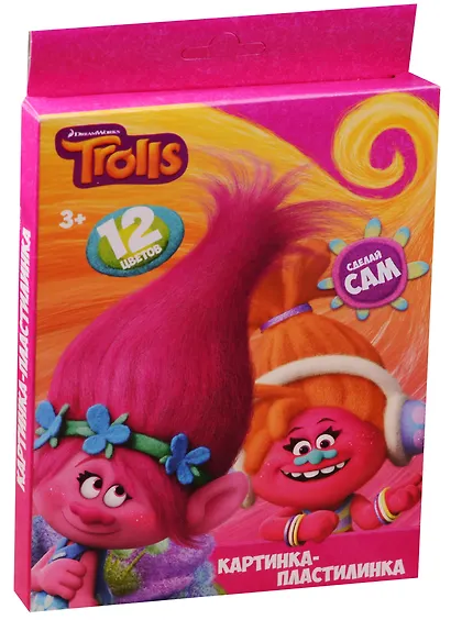 Пластилин, 12цв 240гр, Centrum, Тролли - фото 3