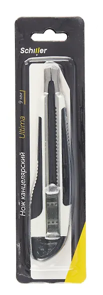 Нож канцелярский 9мм "Ultima" блистер, Schiller - фото 5