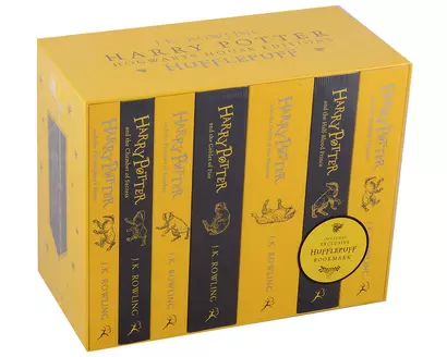 Harry Potter Hufflepuff House Editions Paperback Box Set (комплект из 7 книг) - фото 1