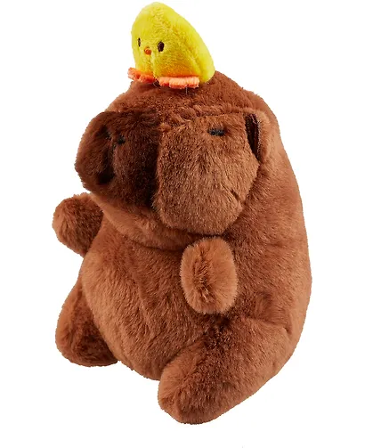 Брелок Капибара с цыпленком (текстиль) (14 см) (12-0675-Z3) - фото 4