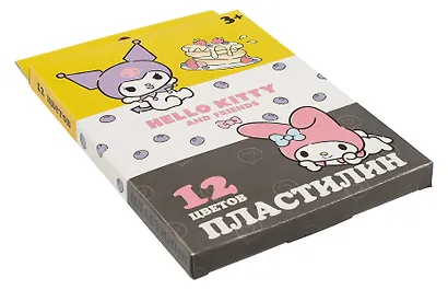 Пластилин 12цв 240гр "Hello Kitty&friends" к/к, стек - фото 2