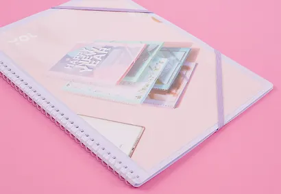 Папка 20 файлов А4 "Pastel" на пружине, с резинкой, в ассортименте - фото 6