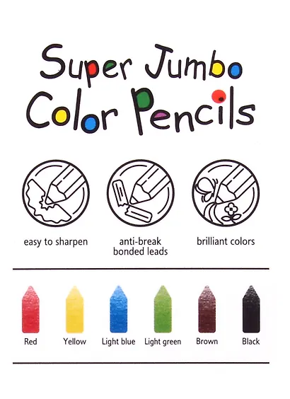 Карандаши цветные Aсmeliae, Color Pencils, 6 цветов - фото 2