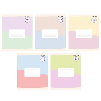 Тетрадь в крупную клетку Listoff, "Моя тетрадь (Универсальная плашка)", 12 листов, в ассортименте - фото 1