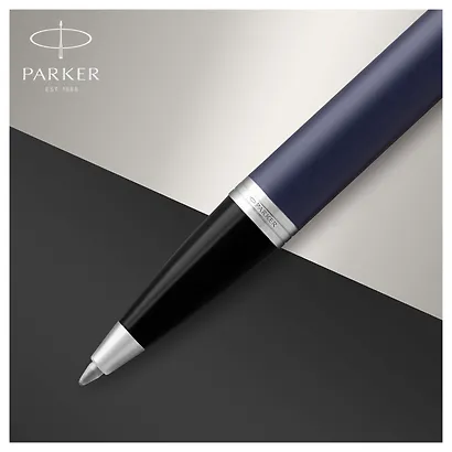 Ручка шариковая Parker, IM Matte Blue CT, подарочная синяя - фото 5