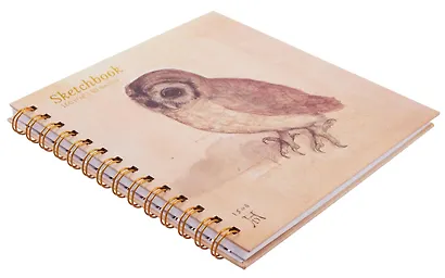 Скетчбук 195*195 40л "Дюрер. Сыч" 160г/м2, тв.обложка, спираль - фото 2