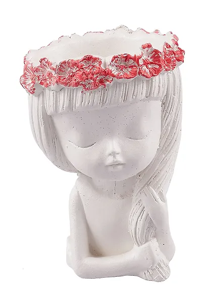 Кашпо-органайзер Девушка с косой (гипс) (11х8х8) (7696425) - фото 1