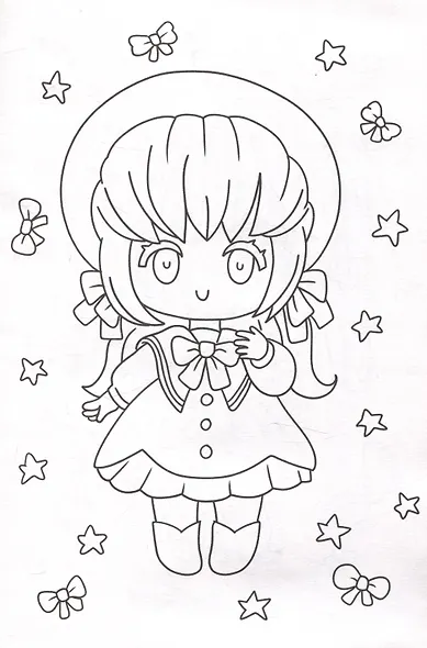 АНИМЕ-РАСКРАСКА. МАЛЫШКИ ЧИБИ - фото 2