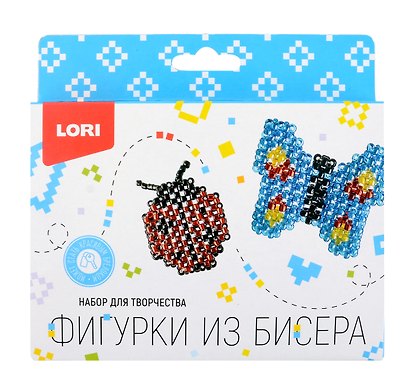 Набор для творчества Lori. Фигурки из бисера «Божья коровка, бабочка» - фото 1