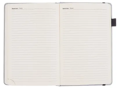 Ежедневник недат. А5 160л "Velvet" серо-голубой, иск.кожа, петля д/ручки, резинка - фото 10