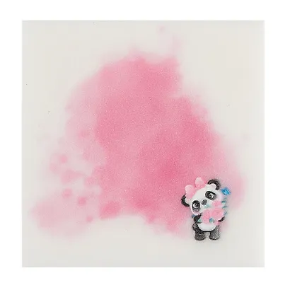 Блок бумаги 70*70 самоклеящийся 50 листов, "Cute panda" пластик, в ассортименте - фото 8