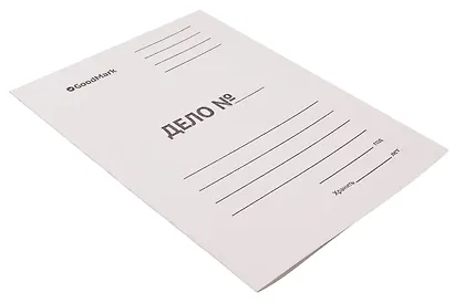 Папка-скоросшиватель А4 "ДЕЛО" 220 г/м2, немелованный, белый картон, GoodMark - фото 2
