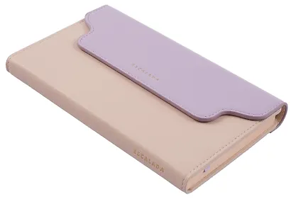 Ежедневник недат. А6+ 120л "Плезир" беж. и сиреневый, кожзам, тв.переплет, тисн.фольгой, закругл.углы, офсет, справ.мат-лы, ляссе, инд.уп - фото 2