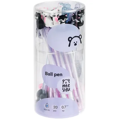 Ручка шариковая синяя "Purr" в ассортименте, Meshu - фото 6