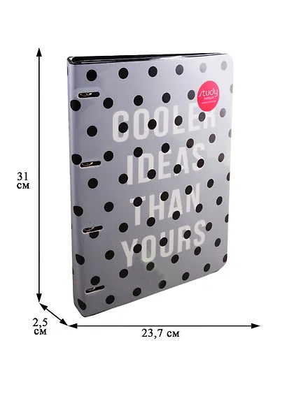 Тетрадь на кольцах в клетку InFolio, Dots, А4, 120 листов - фото 2