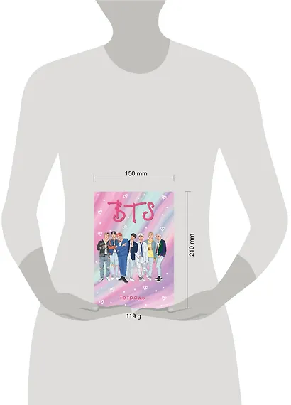 Тетрадь общая. I love BTS (А5, 48 л., мягкая обложка, накидки) - фото 3