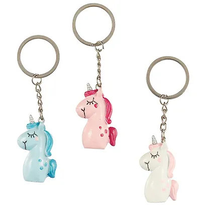 Брелок Единорог цветной (полистоун) (3 см) (12-FENGDA-CB15296ABC) - фото 2