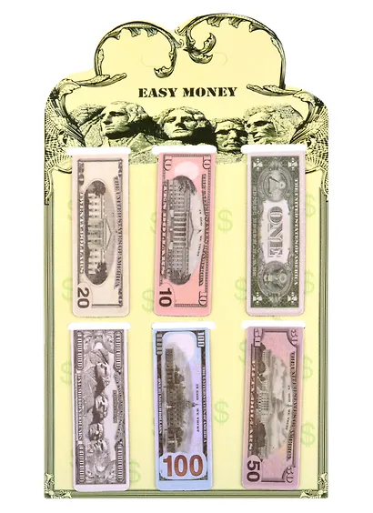 Магнитные закладки Доллары (6шт) (12-Duocai-SQ-210403) - фото 2