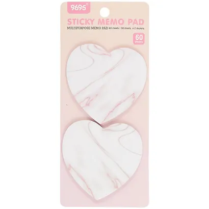 Блок бумаги самоклеящийся 70*70мм 2*30л. "Мрамор", ассорти - фото 2