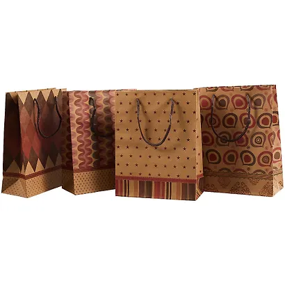 Пакет А5 24*19*8 «Pink and grey» крафт, женск. - фото 6