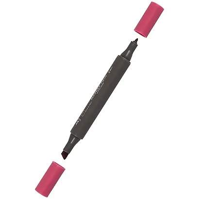 Маркер художественный "Сонет" винно-красный, двухсторон., тонк. и широк.долото, Сонет - фото 2