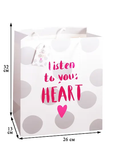 Пакет А4 32*26*13 Love Patern жен., бум.мат.ламинат, ассорти - фото 2