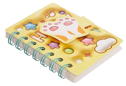 Записная книжка А7 80л лин. "Лапка" на липучке, ассорти - фото 2