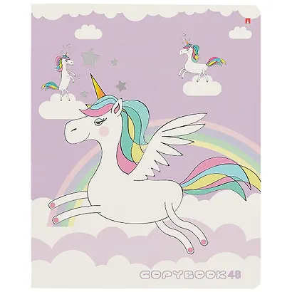 Тетрадь в клетку Альт, "Модные единороги", 48 листов, в ассортименте - фото 4