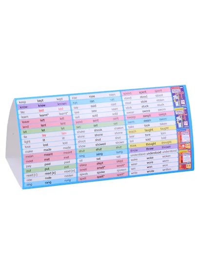 Английский язык. 5-9 классы. Неправильные глаголы. Настольная таблица-домик - фото 2