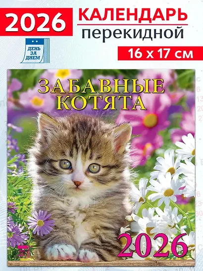 Календарь 2026г 160*170 «Забавные котята» настенный, на скрепке - фото 1