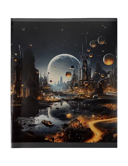 Тетрадь 48л кл. "Другие галактики" мел.картон, ассорти - фото 1