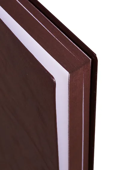 Ежедневник недат. А5 120л Линкольн коричневый, кожзам, мягкий переплет, офсет, ляссе - фото 3