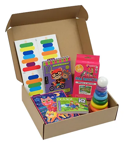 Посылка. Базовый комплект IQ-игр для развития нестандартного мышления (3-6 лет) (+ пирамидка) - фото 2