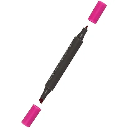 Маркер художественный "Сонет" цикламен, двухсторон., тонк. и широк.долото, Сонет - фото 2