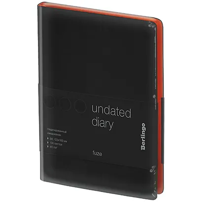 Ежедневник недат. B6 136л "Fuze. Черный" иск.кожа, цветной срез - фото 10