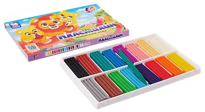 Пластилин 16цв 240гр "ZOO" к/к., стек, Луч - фото 3